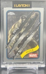 2025 Topps Chrome Marvel HULK "Clawed" SSP Insert 20/20 - Picture 1 of 4