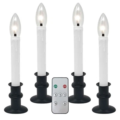 612 Vermont Ultra-Bright LED Window Candles with Timer, Remote Control, Twink... - Image 1 of 4