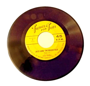 Tunes For Tots 45 RPM Record 6 Jack And The Beanstalk Parts 1 & 2. Paula Goodroe - Imagen 1 de 3