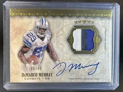 2012 Topps Five Star DeMarco Murray Patch Auto /40 Dallas Cowboys / On-Card Auto - Image 1 of 2