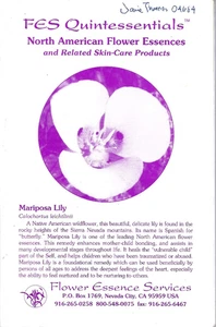 FES Quintessentials: North American Flower Essences Catalog Booklet 1992 - Bild 1 von 1
