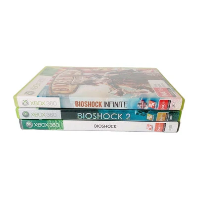 Microsoft Xbox 360 CIB Complete TESTED Bioshock 1 2 Infinite Trilogy Bundle Lot - Image 1 of 4