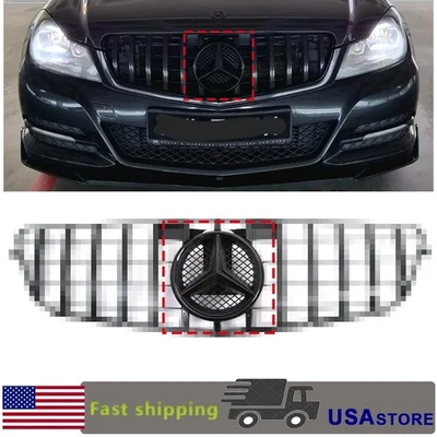 Front Badge Grille Star Fit For Mercedes-Benz W204 2008-2014 GLK350 C300 B180 US Foto 1 de 4