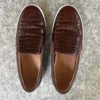 Туфли Vionic Demetra размер 7 бордовая кожа миди крокодил без шнуровки с супинатором - Изображение 1 из 4