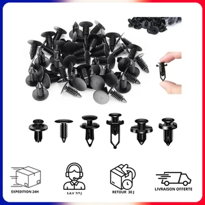 Rivets de Fixation Auto Clip Plastique Pare-chocs Pare-boue Porte Agrafe Voiture - Foto 1 di 5