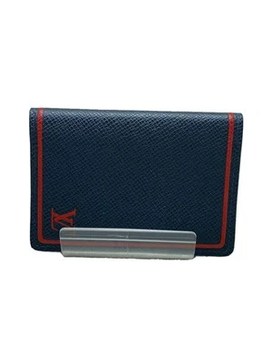 Louis Vuitton Taiga Organizer de Poche M63408 Marine rouge Card Case from Japan - Image 1 of 4