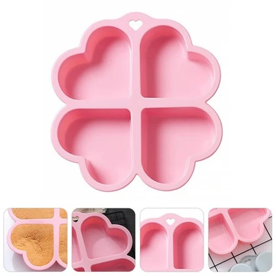 1Pc 4-Loch Herzform Silikon Lutscher Kuchen Backform Kuchen Backformen Werkzeuge - Bild 1 von 4