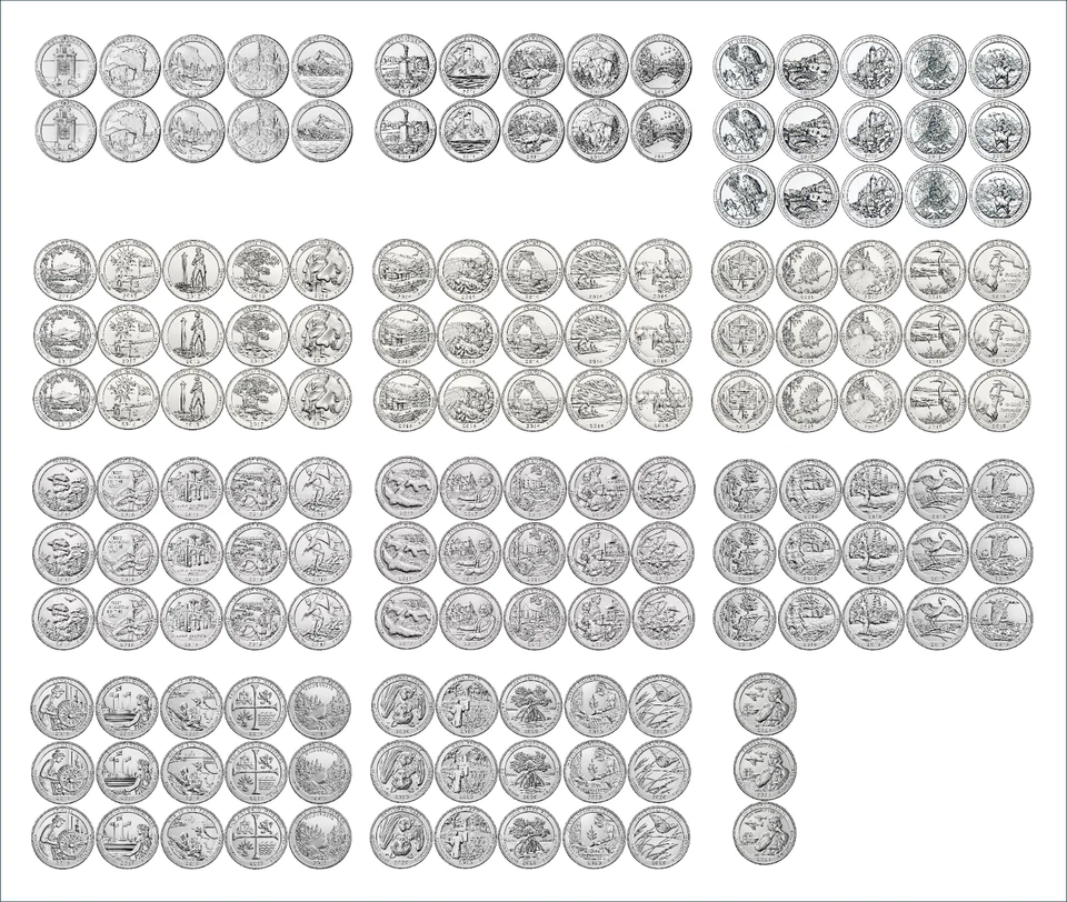 2010 - 2021 COMPLETE 158 Quarter National Park PDS Business Strike Uncirc Set - Image 1 of 4