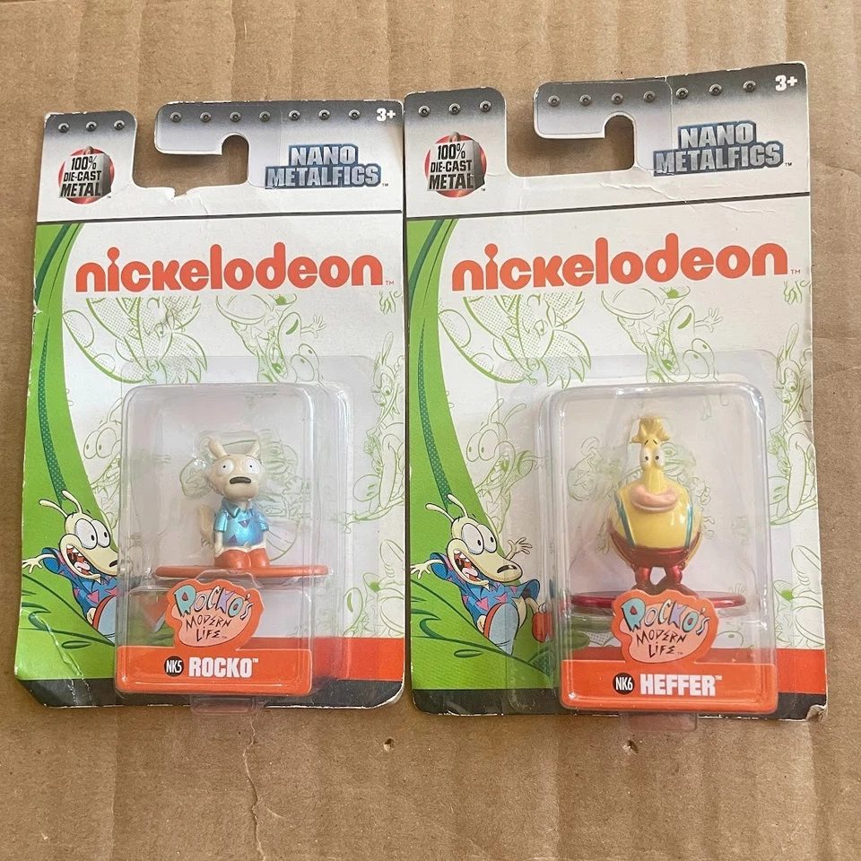 Figura de metal fundido 100 % Jada-Nano Metalfigs-Rocko And Heffer s Modern Life- Foto 1 de 1