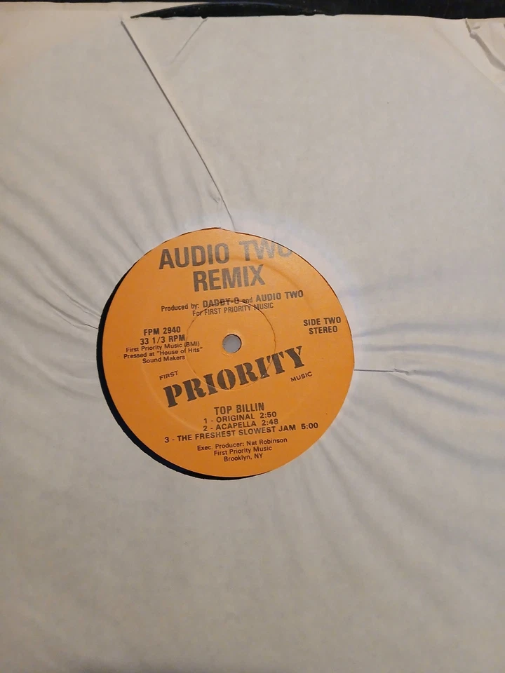 AUDIO TWO - TOP BILLIN REMIXES. ORANGE LABEL ORIGINAL PRESS Foto 1 de 1