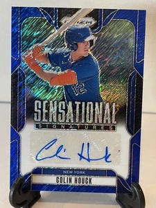 Colin Houck Auto Blue Shimmer #1/8 2025 Panini Prizm SS-CH New York Mets FOTL - Picture 1 of 2