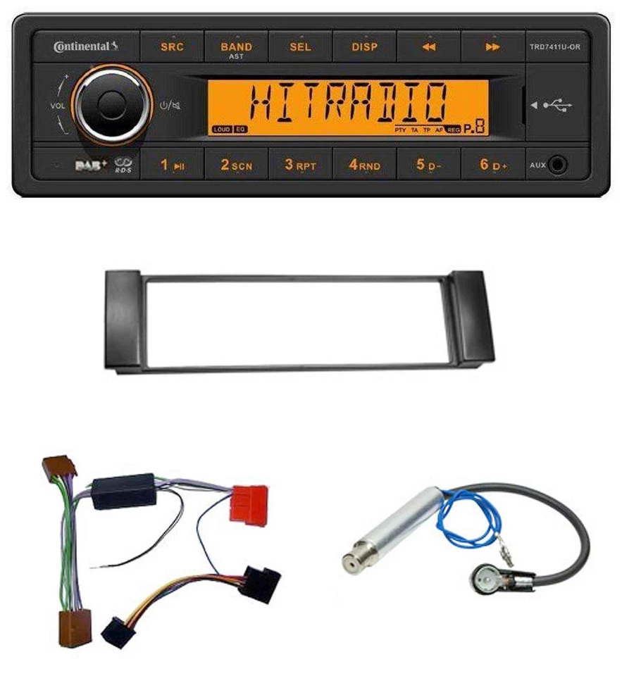 Continental 1DIN DAB MP3 AUX USB Autoradio für Audi A3 8L 00-03 A6 C5 00-04 Akti - Bild 1 von 4