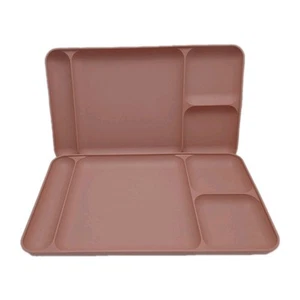 Vintage Tupperware Divided Food Lunch Trays, Set of 2, Pink Muave C3 - Picture 1 of 5