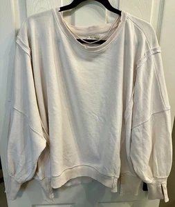 Free People We The Free Damen Sweatshirt hellrosa Camden Rundhalsausschnitt - Bild 1 von 3
