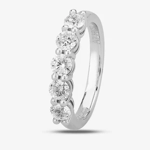 1888 Collection Platin Brillantschliff 1,00ct Fünf Steine Diamant Ring HET1001 - Bild 1 von 3
