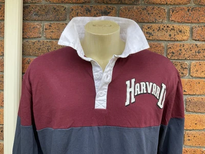 HARVARD Genuine Mens Rugby Style Polo # Sz: L - Image 1 of 4