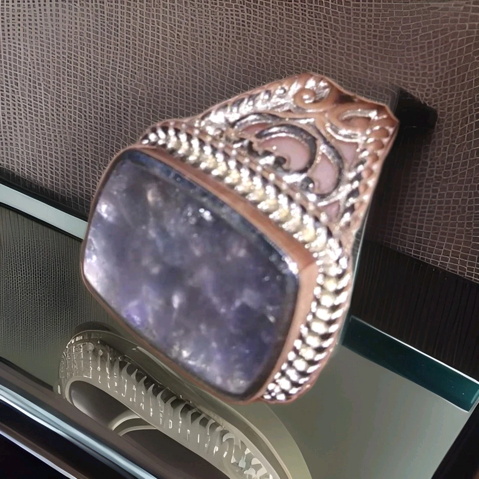 🔥PRECIO CALIENTE🔥5.50ctw Anillo Matriz Genuina Tanzanita De Madre Naturaleza Talla 7  Foto 1 de 4