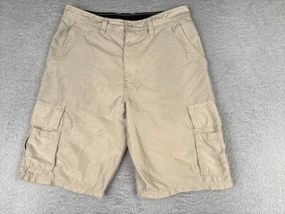 Pantalones Cortos Burnside Hombre 32 Beige Carga Mezcla Poliéster Patín Playa Informal 32x11 Foto 1 de 4