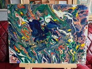 Ultra Contemporary Abstract Artwork Oil On Canvas By Peter Scott Carre - Picture 1 of 11