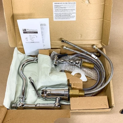 Grifo de cocina Whitehaus 3-3190 Legacyhaus con rociador lateral - Cromo Foto 1 de 4