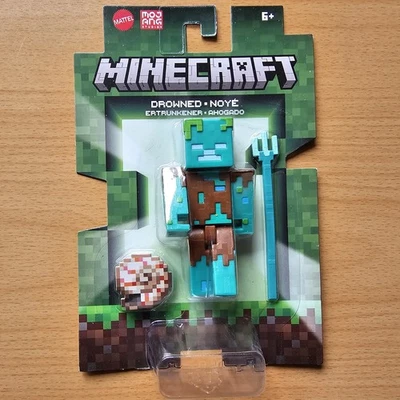 Minecraft Drowned 3.25" Action Figure Mojang Free P&P #2 - Image 1 of 4