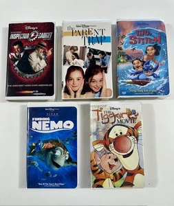 Disney VHS LOT Inspector Gadget, Parent Trap, Lilo & Stitch, Tigger, & Nemo - Bild 1 von 17