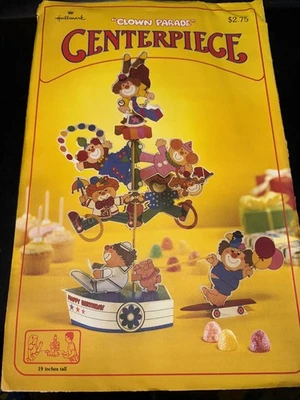 Vintage Clown Parade Birthday Party Centerpiece Hallmark 1979 Circus - Image 1 of 4