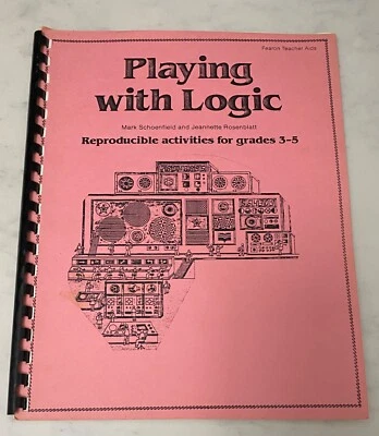 UNUSED Vintage 1985  Playing with Logic workbook Grades 3-5 activities - Image 1 of 4