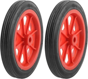 2Pcs Red Black 5.5" Wheels Shopping Basket Cart Replacement - Picture 1 of 11