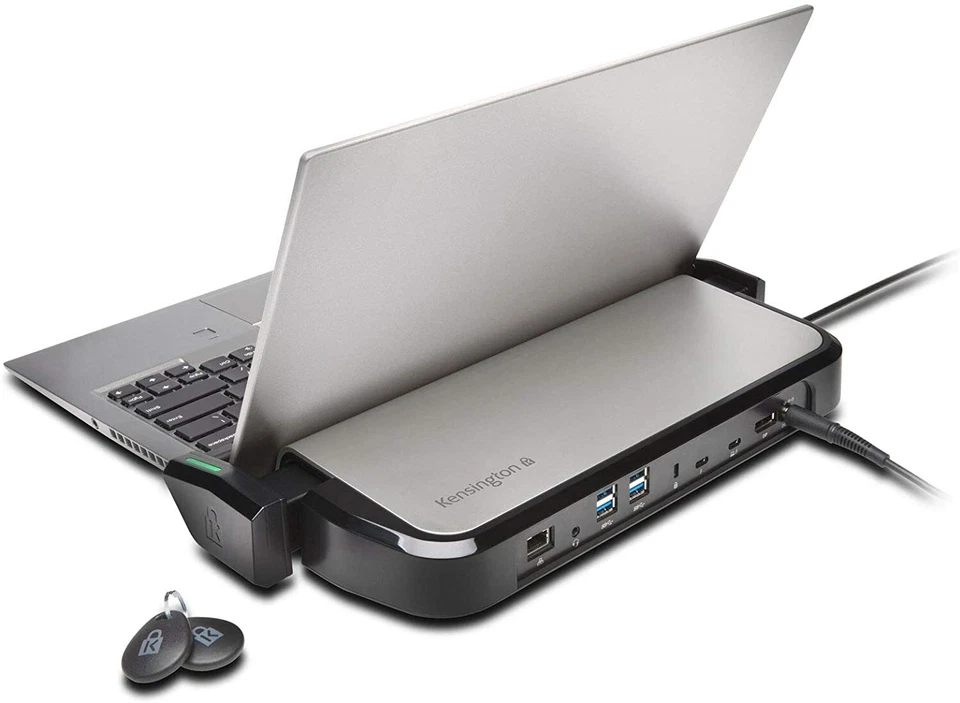 Kensington LD5400T K39470M Thunderbolt 3 Dual 4K Dock with K-Fob Smart Lock UR