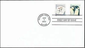US 4989 Penguins Winter Fun Skaters CDS FDC 2015 - Picture 1 of 1