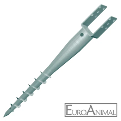 4 Stück Krinner U-FIX 91 Bodendübel 91mm Schraubfundament Bodenanker Bodenhülse