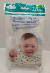 Angel of Mine Disposable Baby Bibs 6 Pack Waterproof and BPA Free - Picture 1 of 3