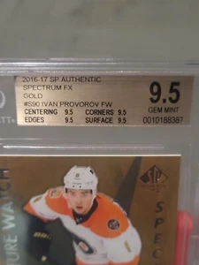 2016-17 Ivan Provorov SP Authentic #S90 Future Watch Gold Rc /50 Beckett 9.5 - Picture 1 of 3