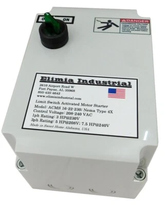 Elimia ACMS 22-32-230LCS 10 HP 230V Air Compressor Motor Starter Nema 4X UL 508A - Image 1 of 4