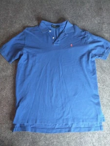 Polo Ralph Lauren Polo Shirt Mens L Blue( Red Pony )Short Sleeve - Picture 1 of 10