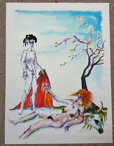 HORST CLAUSEN : DER STIERKÄMPFER. Aquarell Handsigniert . 1984 - Imagen 1 de 1