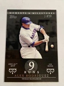 2007 Topps Moments and Milestones Black #30-9 Alex Rodriguez/Runs 9 - Picture 1 of 3