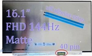 N161HMA-GAK REV. C3 LCD 16.1" FHD 144Hz Matte 40pin w/ Adhesive Tape New - Photo 1/1