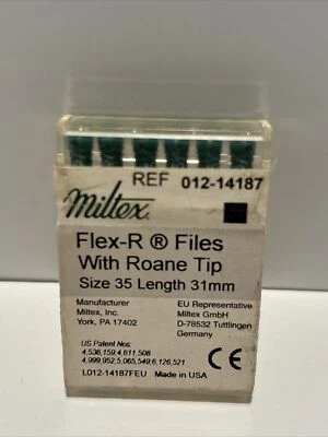 miltex 012-14187 размер 35 длина 31 мм Flex-R файлы упаковка из 6 - Изображение 1 из 2
