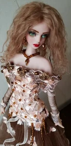 Art Doll in Fashion dress unique home Sculpture interior design Boudoir 17" - Picture 1 of 12