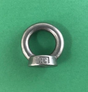 Stainless Steel 316 M6 Lifting Eye Nut 6mm Marine Grade Heavy Duty - Picture 1 of 4