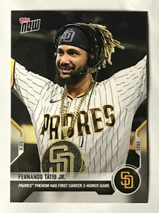 2021 TOPPS NOW CARD SAN DIEGO FERNANDO TATIS JR #410 1st CAREER 3HR GAME MINT - Picture 1 of 2