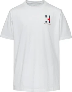 Tommy Hilfiger BRIGHT WHITE Boys' Matt Solid Crew Neck T-Shirt, US 2T - Picture 1 of 1