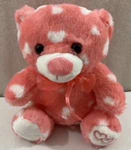 Rosa Valentinstag Herzen Bär 8" weiches Plüschtier - Bild 1 von 3