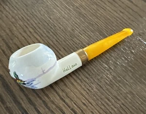 ROYAL GOEDEWAAGEN Holland PIPA BARONITE ceramica bianca ciotola vernice stelo bachelite - Foto 1 di 8