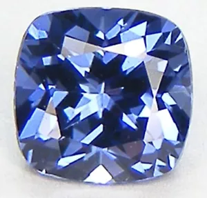 OTTIMO CUSCINO TAGLIO 7x7 MM. CORINDONE DA LABORATORIO ZAFFIRO BLU CEYLON - Foto 1 di 3
