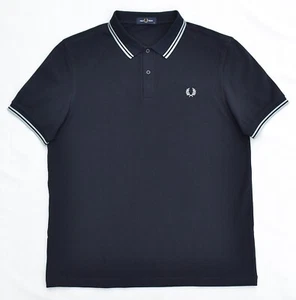 FRED PERRY - POLO POLO TWIN TIPPED SHIRT - AZUL NOCHE - Talla 3XL - NUEVO - Imagen 1 de 1