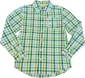 Gymboree Crazy 8 Spring Green Plaid Button Up Shirt 10 12 EUC - Picture 1 of 3