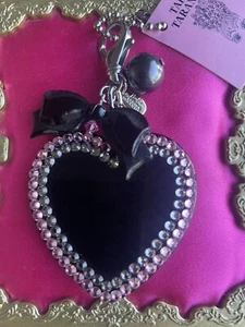 Tarina Tarantino Vintage Barbie Negro Lucite Corazón Swarovski Bolso Caramelo Llavero - Imagen 1 de 5